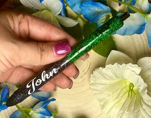 Trucker glitter pen