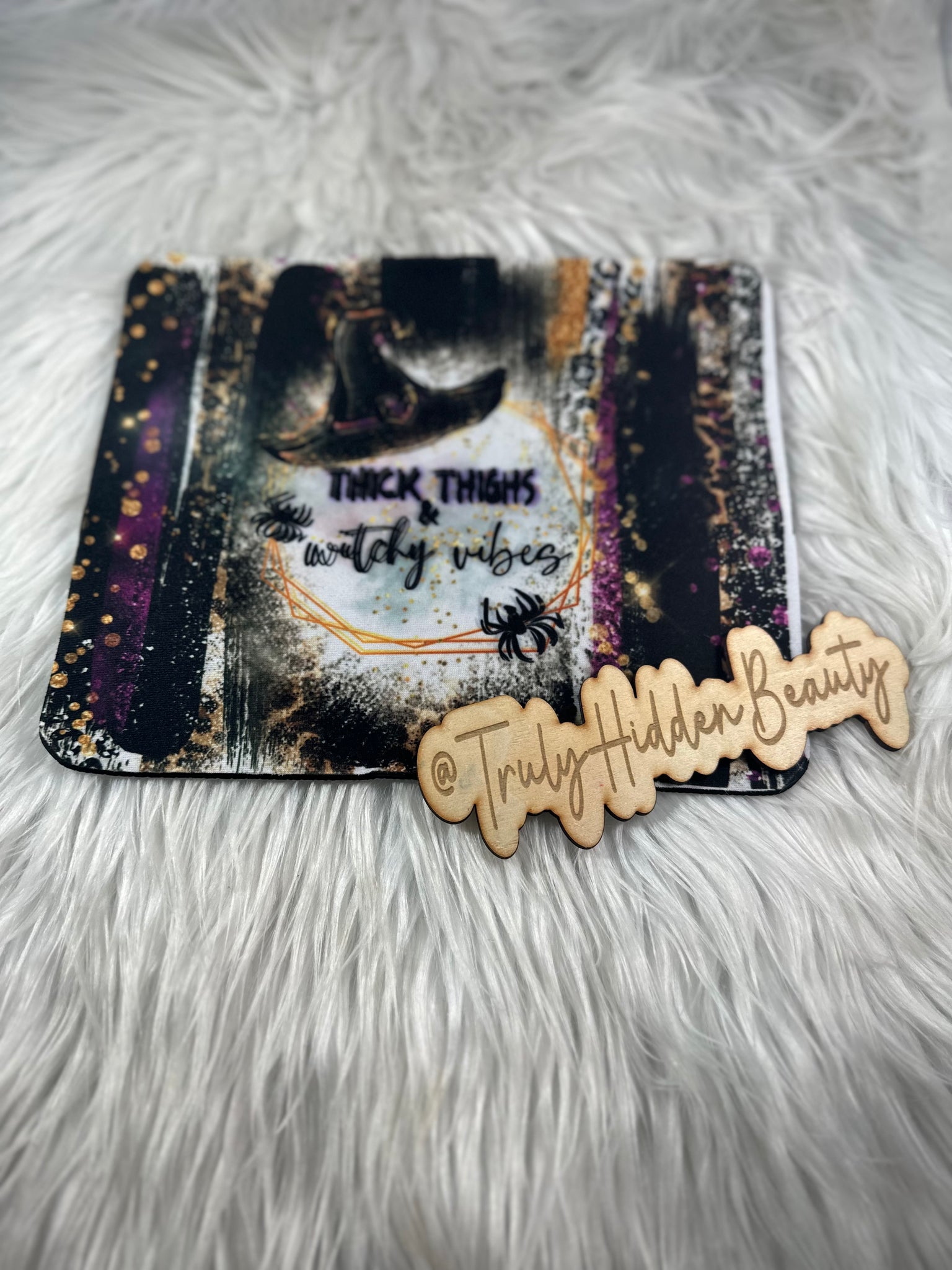 Thick thighs & witchy vibes mouse pad