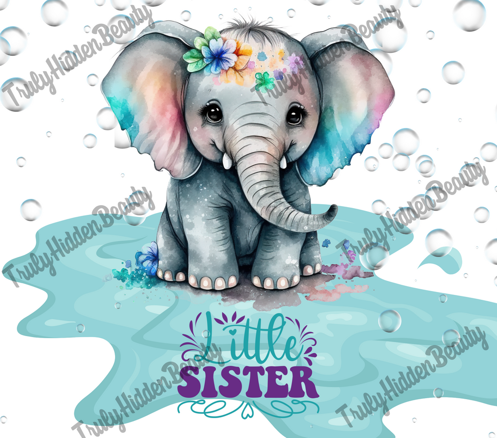 Baby elephant little sister tumbler